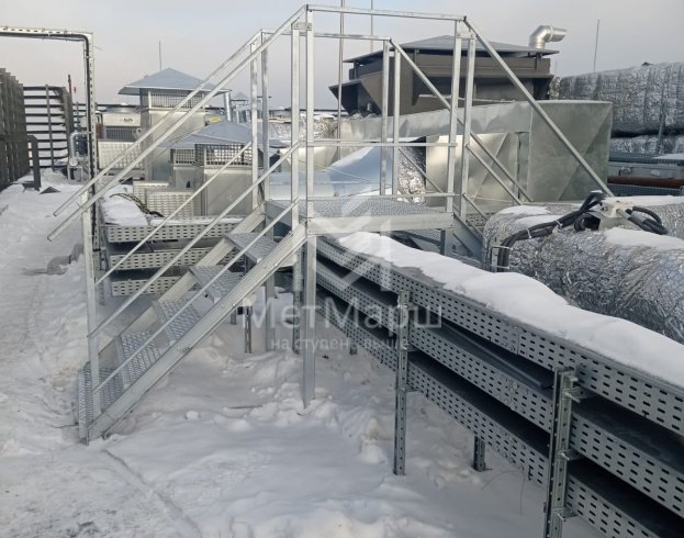 Переходной мостик с прессованным настилом
