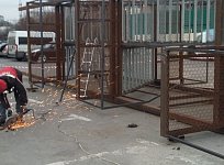Маршевая эвакуационная лестница высотой 11.7 м